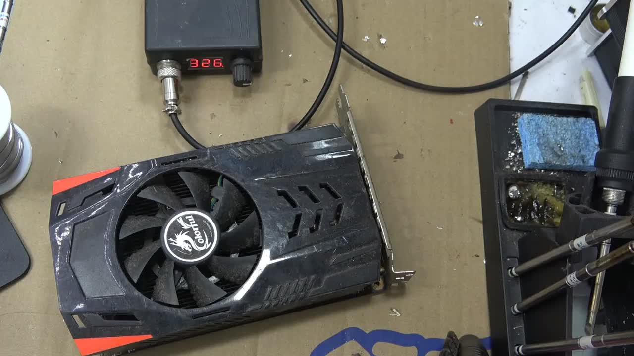 #硬聲創作季  便宜版焊臺演示拆顯卡電容詳細講解