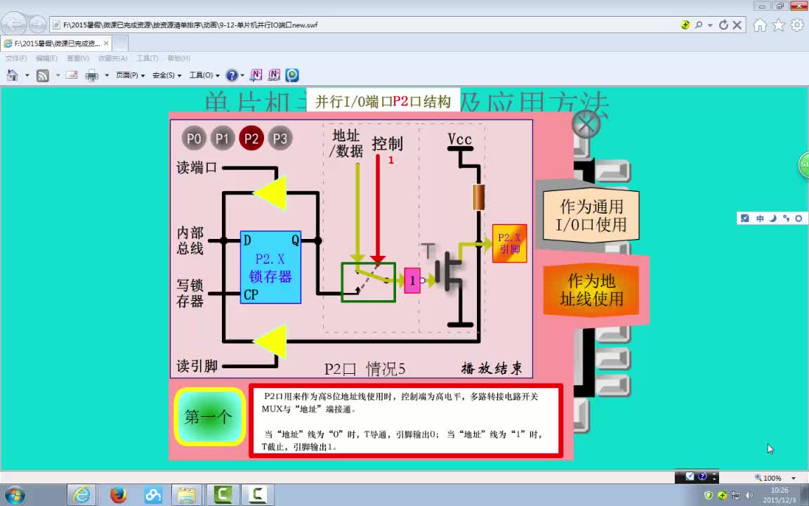 #硬聲創作季  #單片機應用技術  4 P3口線邏輯動畫