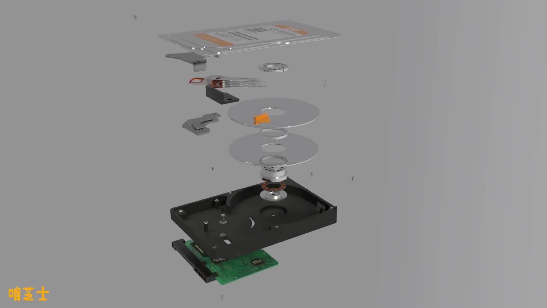 3D动画演示：看懂机械硬盘原来这么简单
