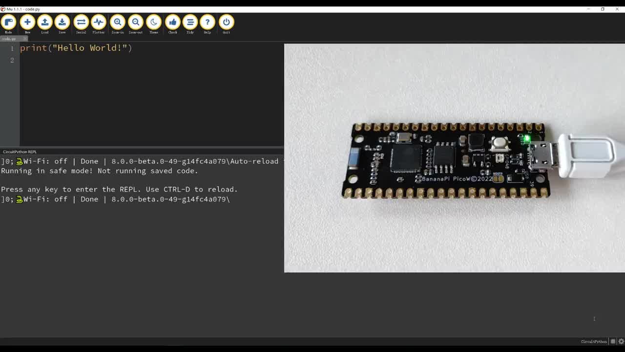 香蕉派BPI-PicoW-S3控制引脚电平，开关LED【CircuitPython】#编程入门#单片机 