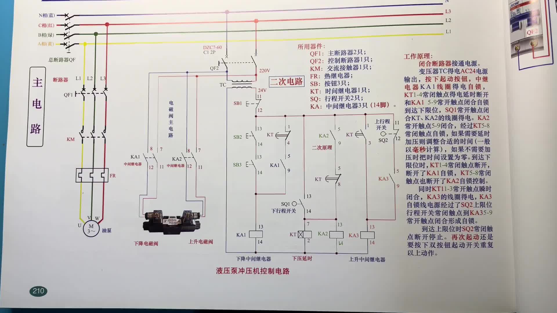 電工知識：液壓泵沖壓機工作原理，電路圖一一講解