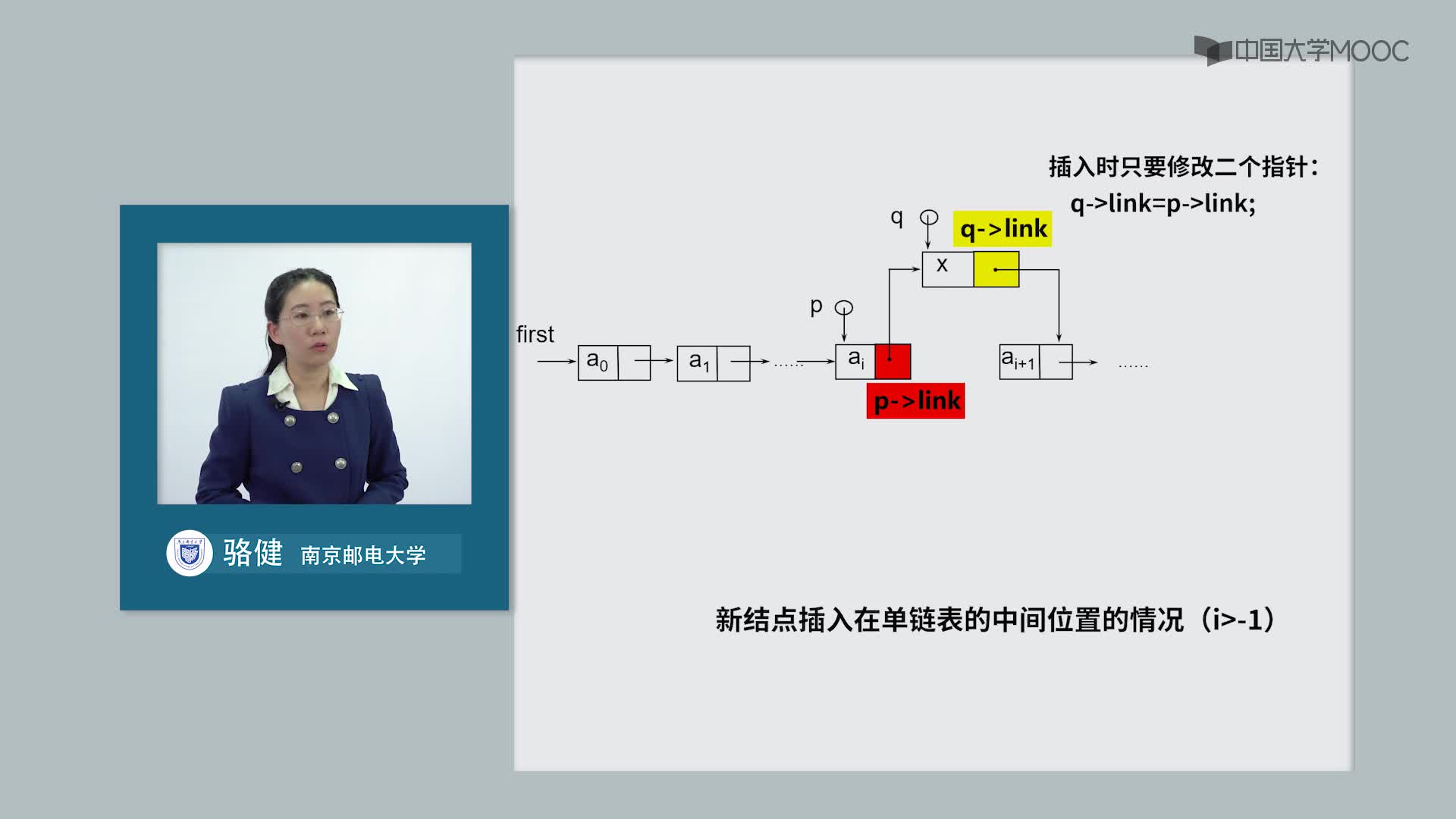 结构数据：2.3.2 单链表的插入操作-教学视频(2)#结构数据 