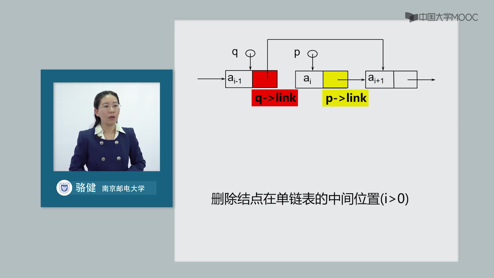 结构数据：2.3.3 单链表的删除操作-教学视频(2)#结构数据 