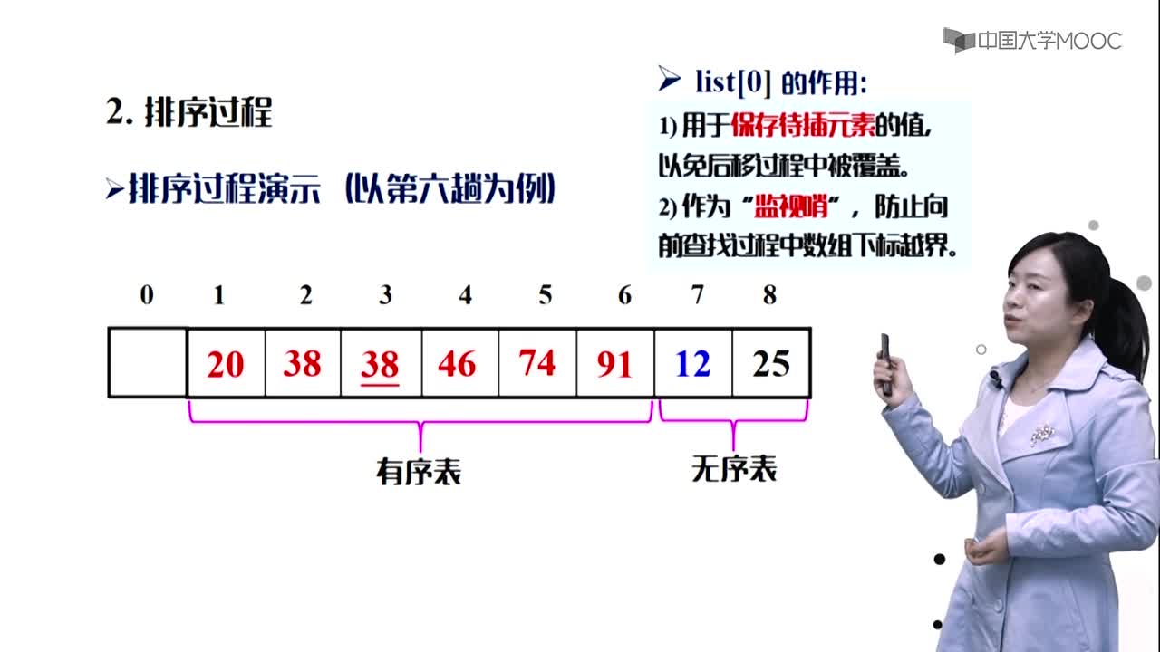 數據結構：8.2直接插入排序及折半插入排序視頻(2)#結構數據 