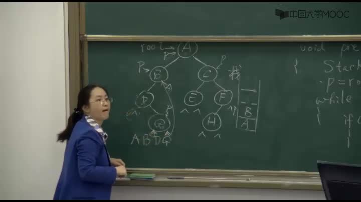 數據結構：175_6.1.3 二叉鏈表實現 8.孩子優先遍歷的非遞歸算法(3)(2)#結構數據 