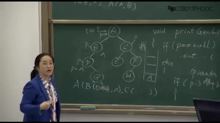 數據結構：171_6.1.3 二叉鏈表實現 8.孩子優先遍歷的非遞歸算法(1)(2)#結構數據 