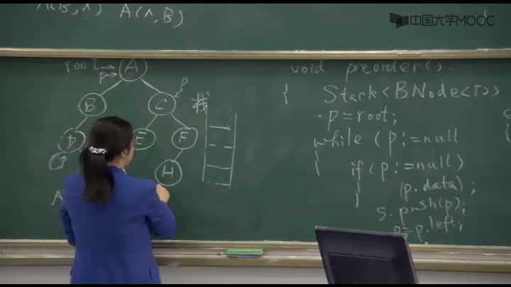 數據結構：173_6.1.3 二叉鏈表實現 8.孩子優先遍歷的非遞歸算法(2)(2)#結構數據 