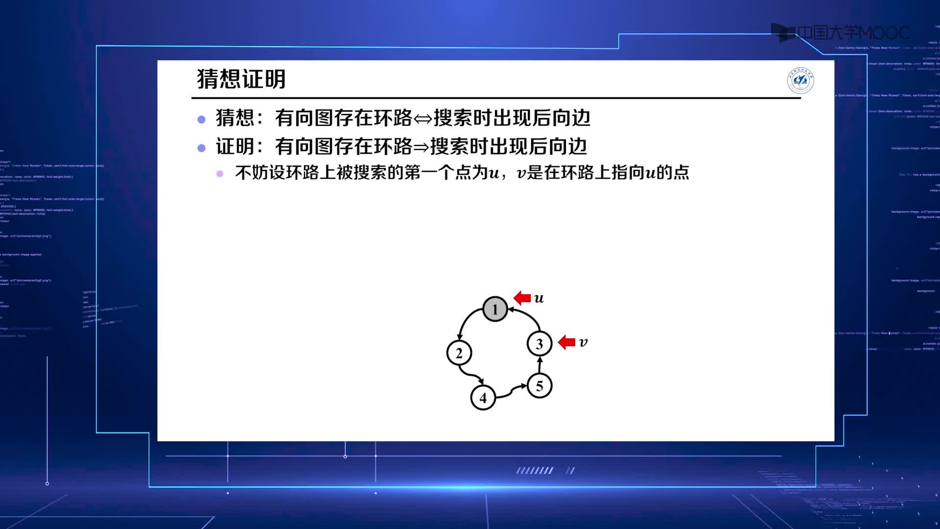 算法设计与分析：9.2 图中环路的存在性判断(2)#硬声创作季 