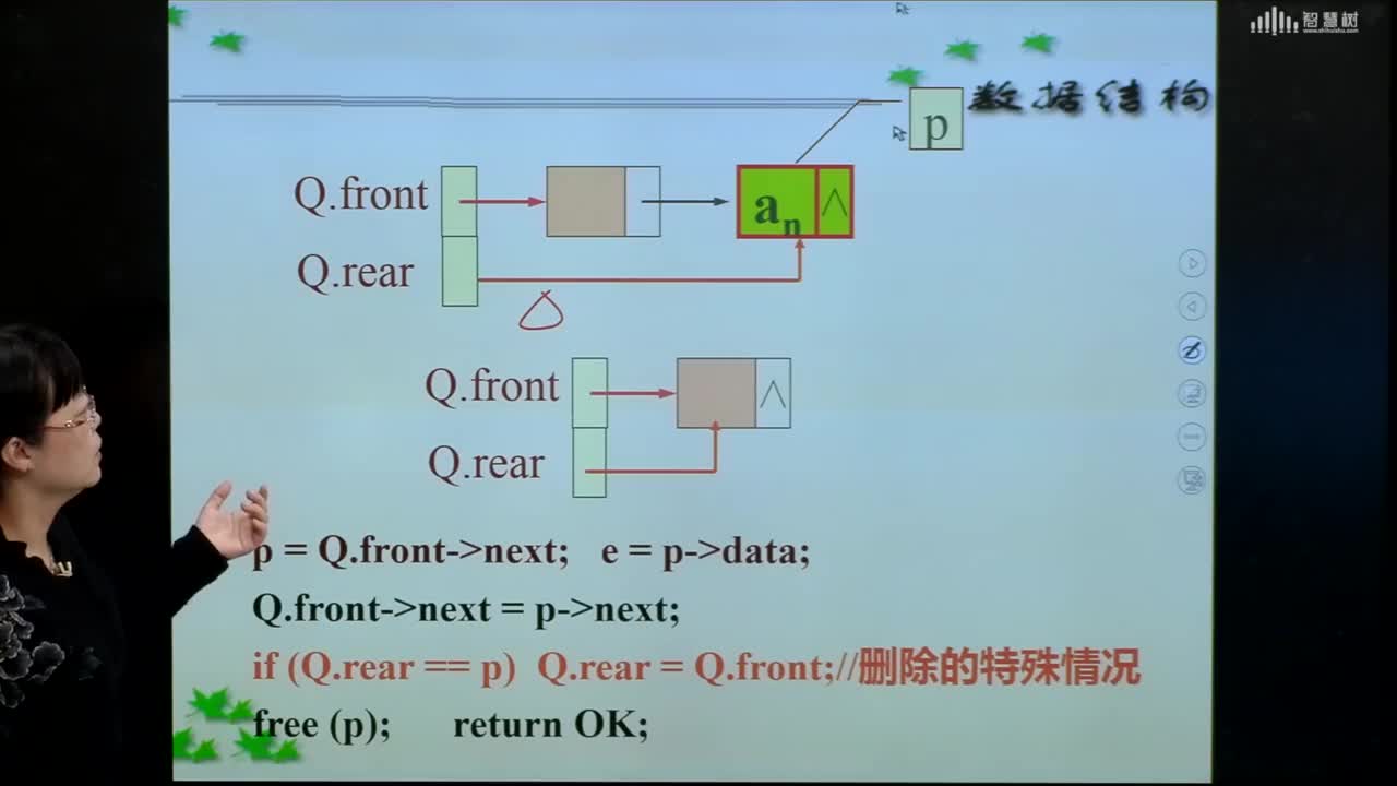 數(shù)據(jù)結(jié)構(gòu)與算法：[3.8.4]--鏈隊(duì)的刪除操作(2)#硬聲創(chuàng)作季 