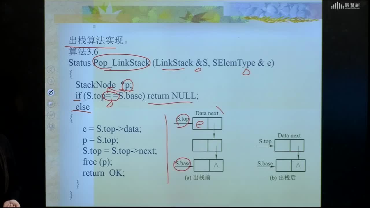 數(shù)據(jù)結(jié)構(gòu)與算法：[3.4.5]--鏈棧刪除基本操作的編程實現(xiàn)(2)#硬聲創(chuàng)作季 