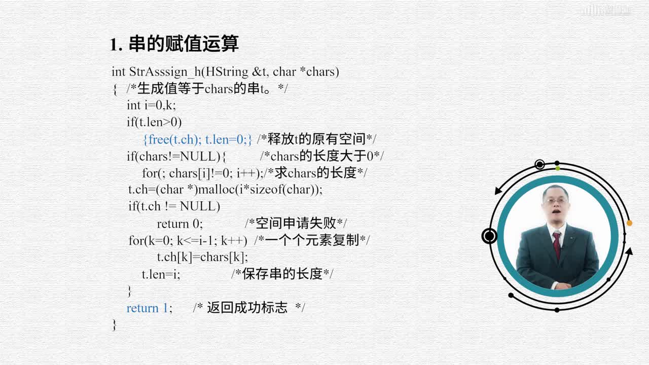 數(shù)據(jù)結(jié)構(gòu)與算法：[4.2.2]--串的堆分配存儲結(jié)構(gòu)(2)#硬聲創(chuàng)作季 