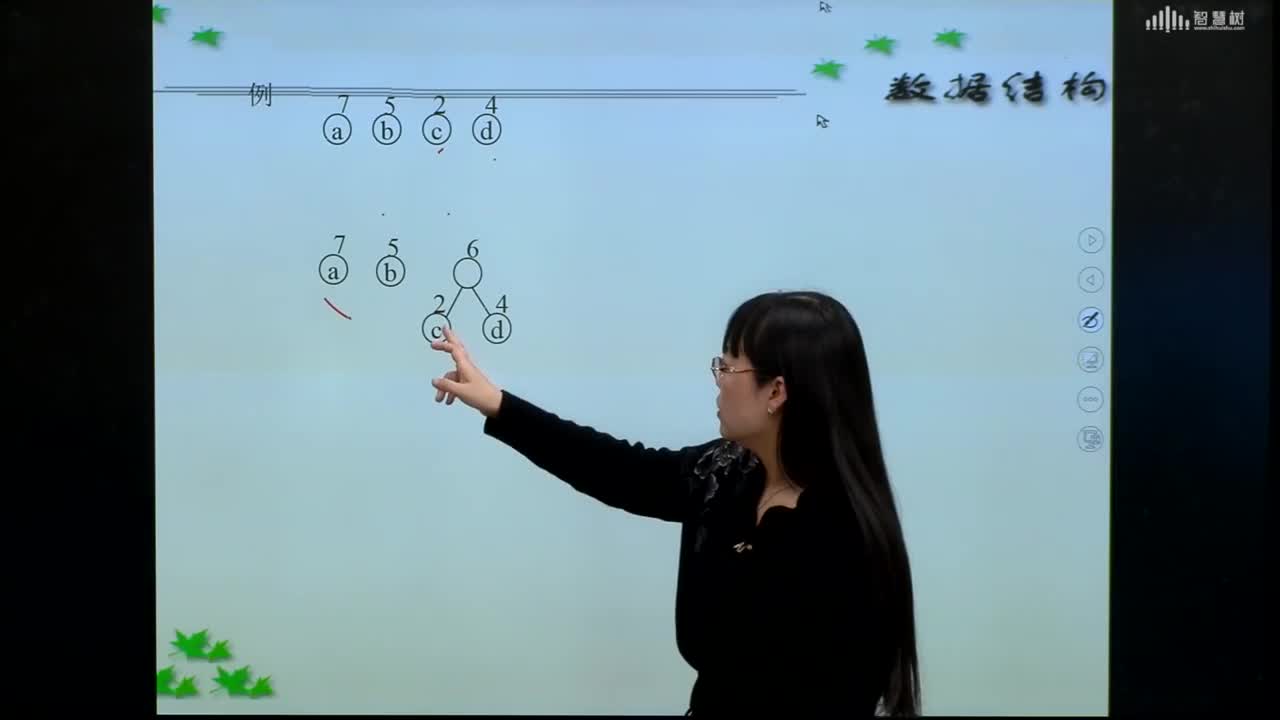 數(shù)據(jù)結(jié)構(gòu)與算法：[5.5.3]--哈夫曼樹的構(gòu)造舉例1(2)#硬聲創(chuàng)作季 
