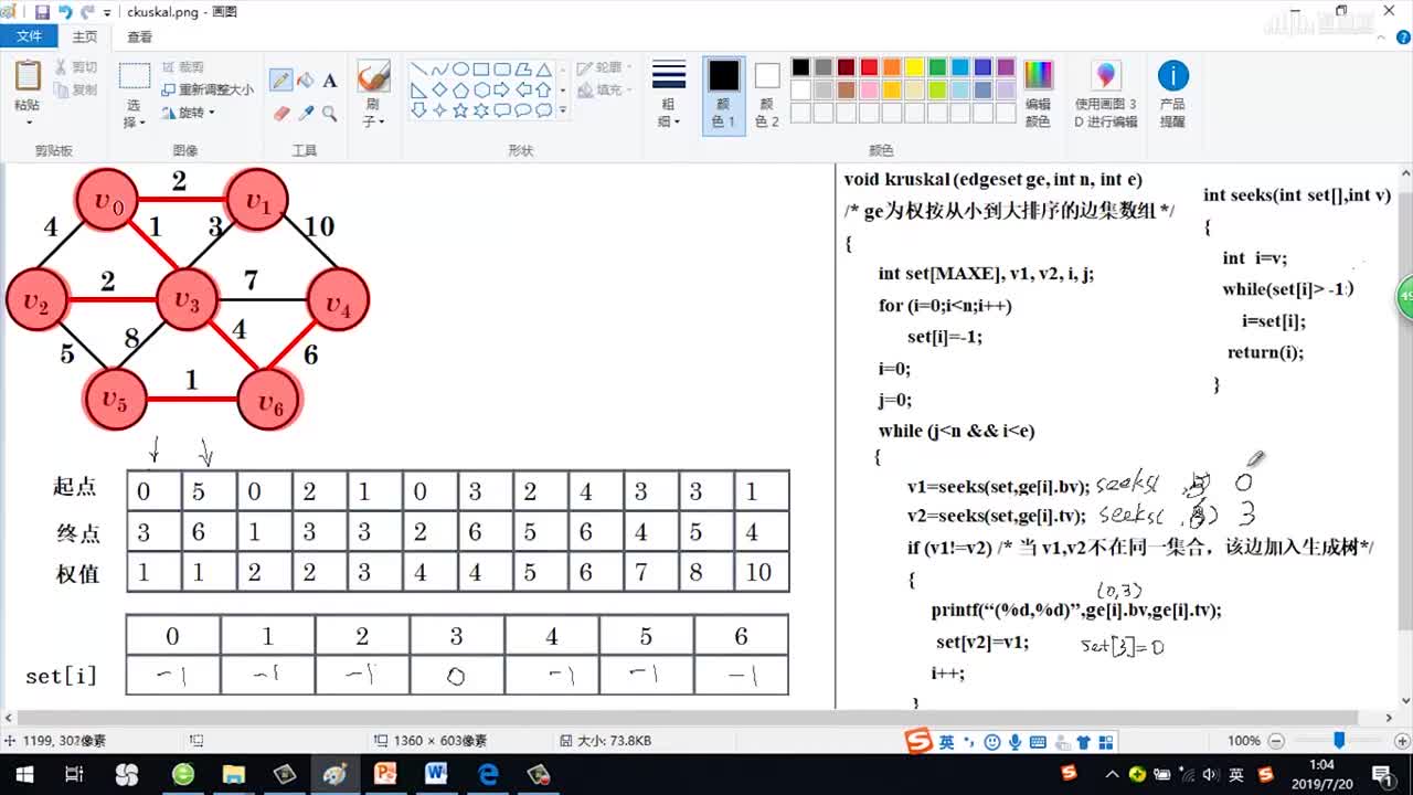 數據結構與算法：[7.3.3]--最小生成樹kruskal算法實現(2)#硬聲創作季 