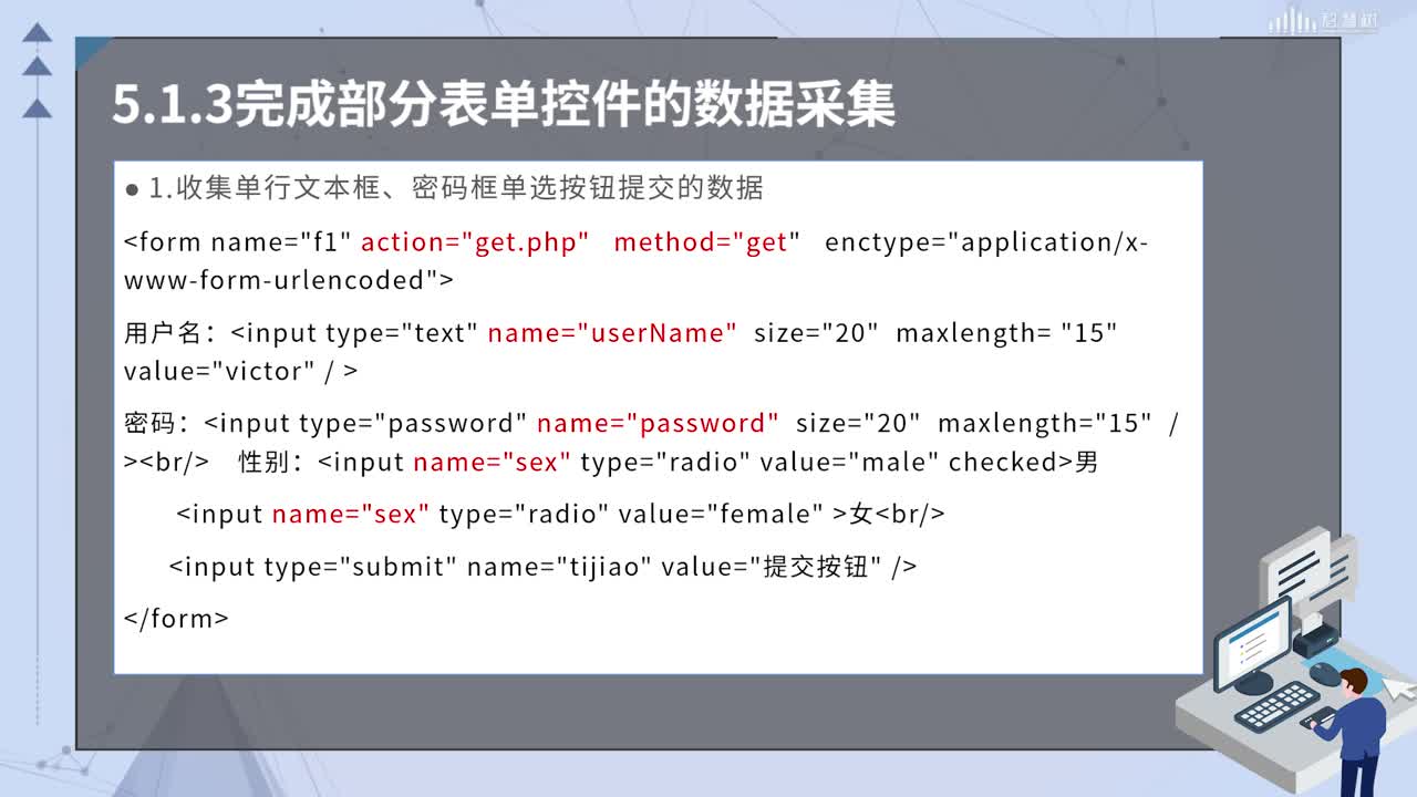 PHP應用開發(fā)：[5.1.3]--完成部分表單控件的數(shù)據(jù)采集(2)#硬聲創(chuàng)作季 