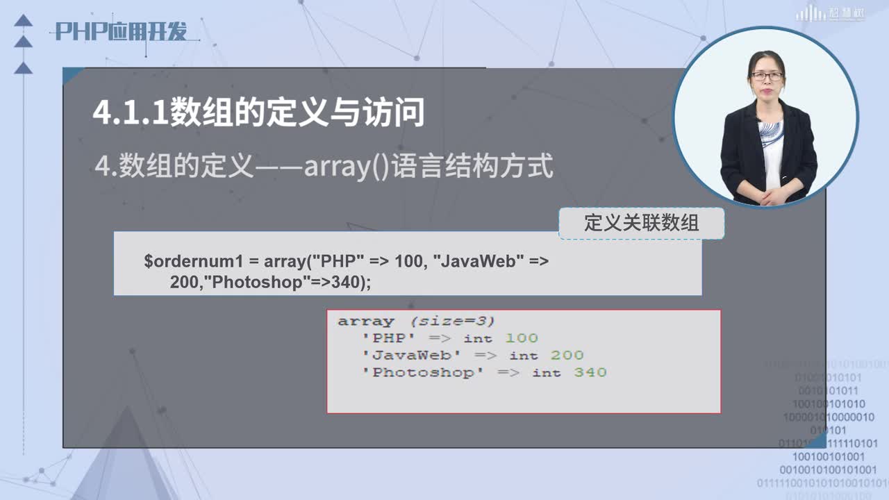 PHP應(yīng)用開發(fā)：[4.1.1]--數(shù)組的定義和訪問(2)#硬聲創(chuàng)作季 