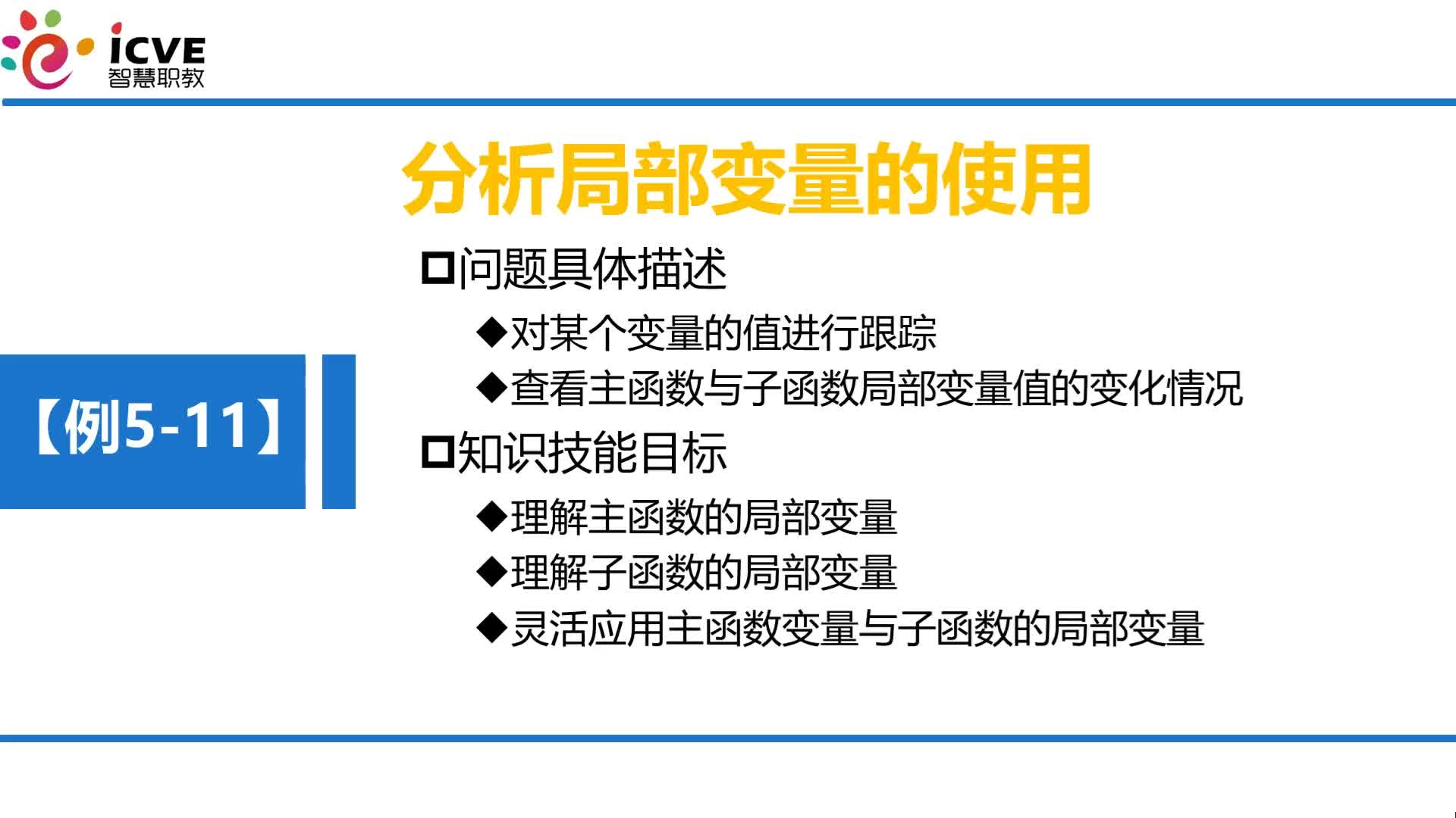 C语言 第5章 函数 5-4-3 例5-11 分析局部变量的使用