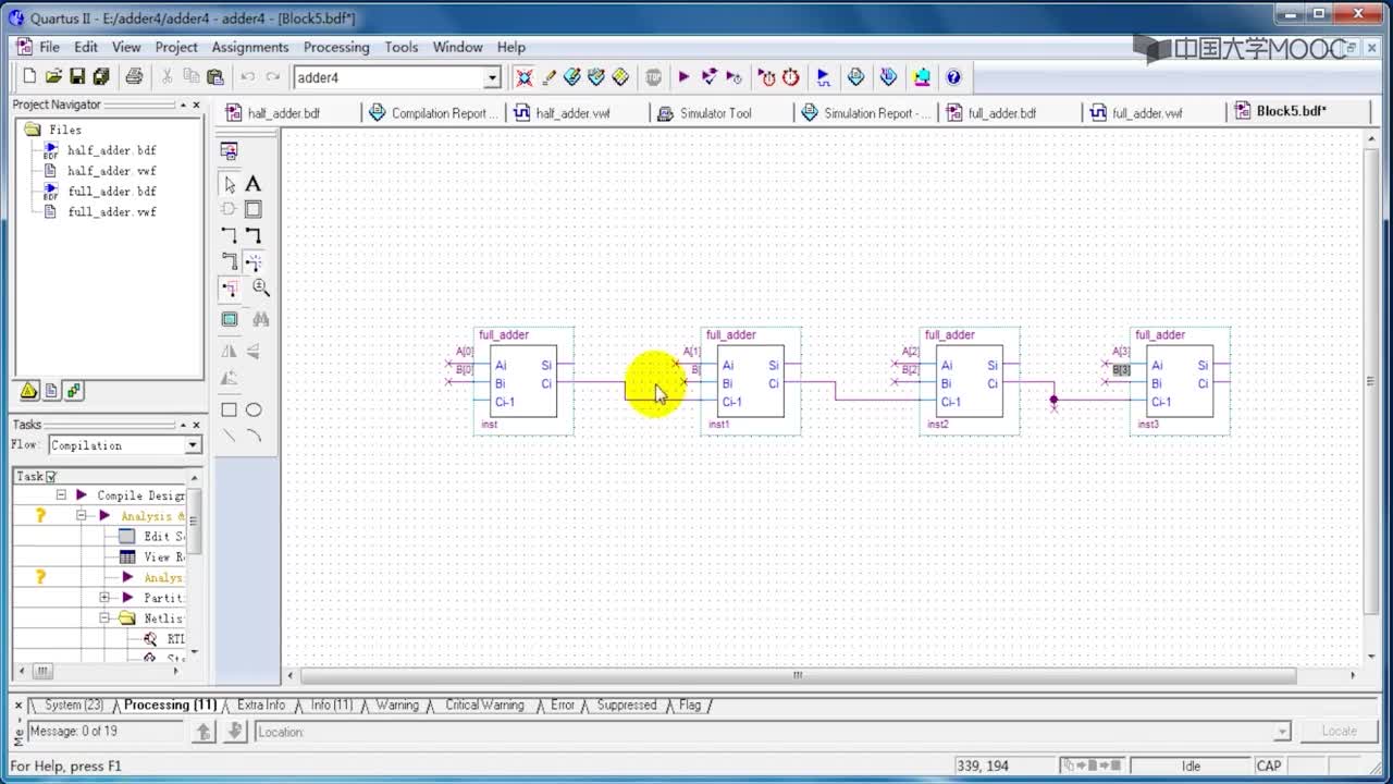 數字邏輯電路：03 四位全加器原理圖(2)#硬聲創作季 