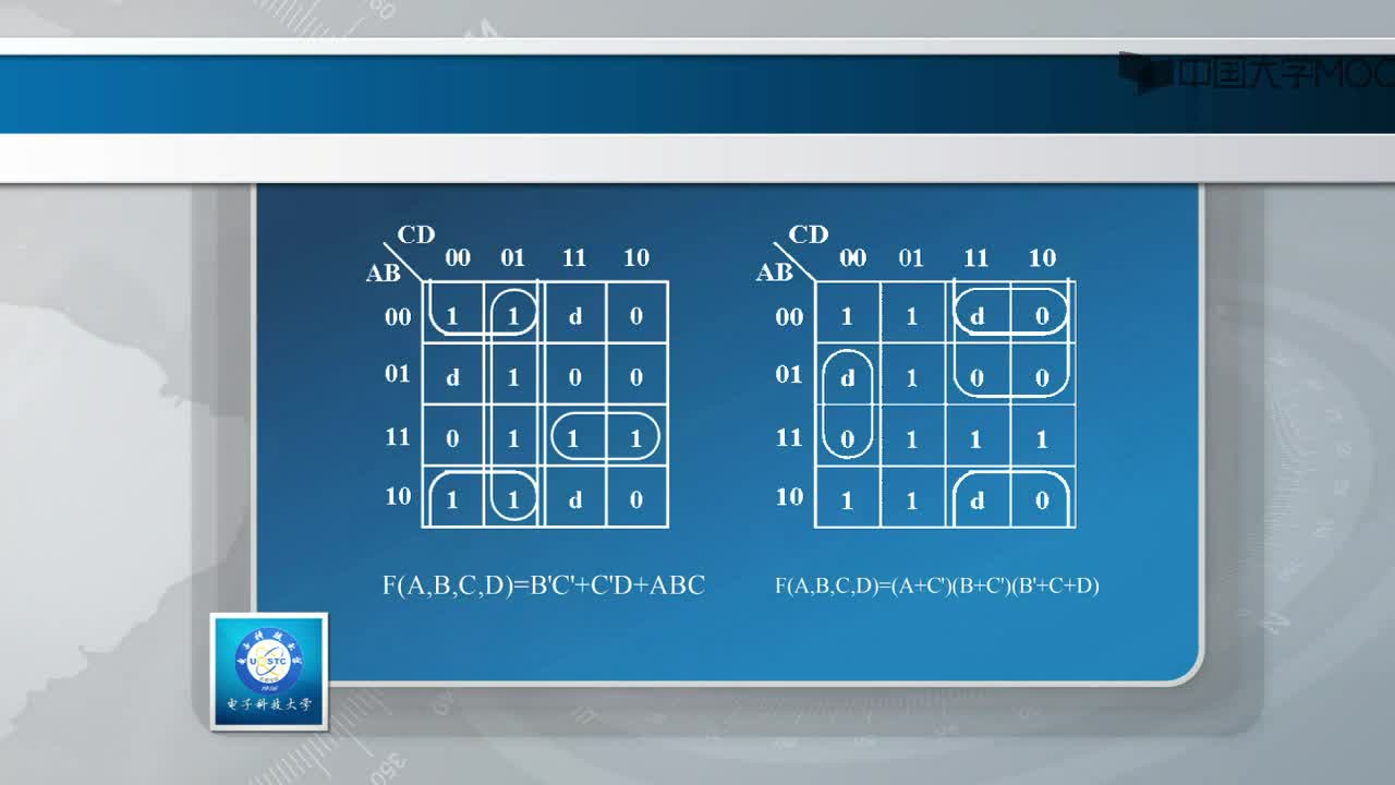 数字逻辑电路：4.6逻辑函数的卡诺图化简方法-3（教学视频）(2)#硬声创作季 