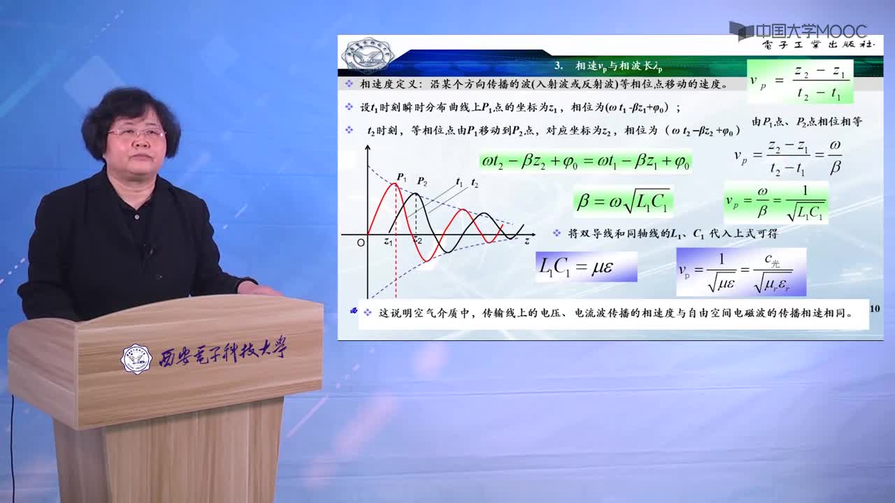 微波技术知识：知识点1.6传输线的特性参数（2）——相速与相波长(2)#微波技术 