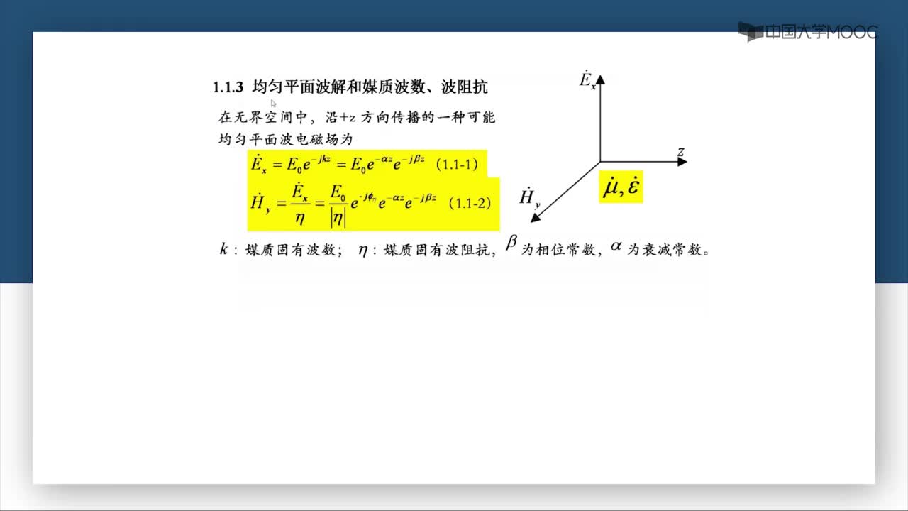 微波技術：第1-2講 無界空間均勻平面波（二）(1)#微波技術 