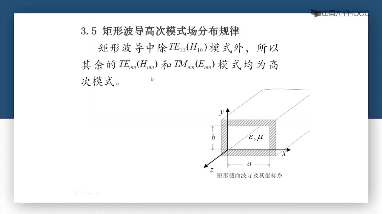 微波威廉希尔官方网站
：第3-17讲 矩形波导高次模(1)#微波威廉希尔官方网站
 