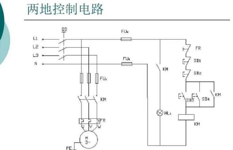 電工知識：2個地方如何控制一臺電機，工作原理接線步驟一一講解