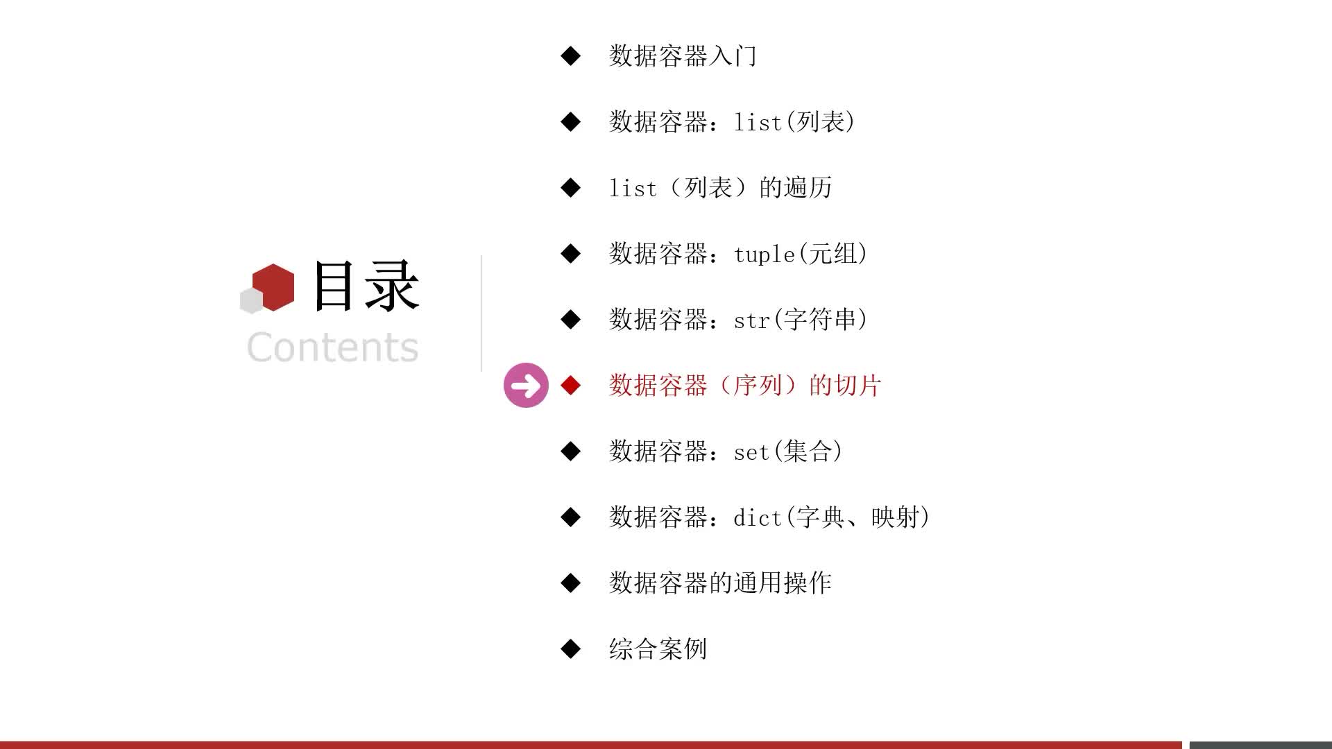 Python零基礎到入門全套教程-第六章-10-數(shù)據(jù)容器（序列）的切片