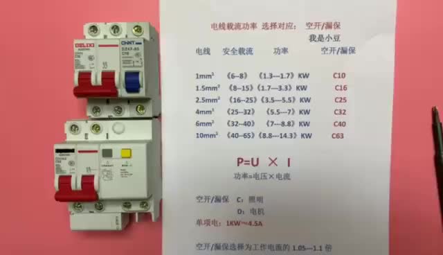 電工知識：如何根據電線載流選擇空開漏保？計算方法交給你#硬聲創作季 