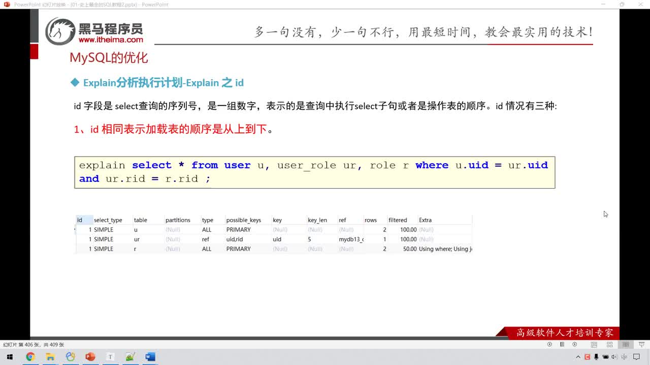 大數(shù)據(jù)MySQL8.0-170-MySQL的優(yōu)化-Explain分析執(zhí)行計(jì)劃-i#硬聲創(chuàng)作季 