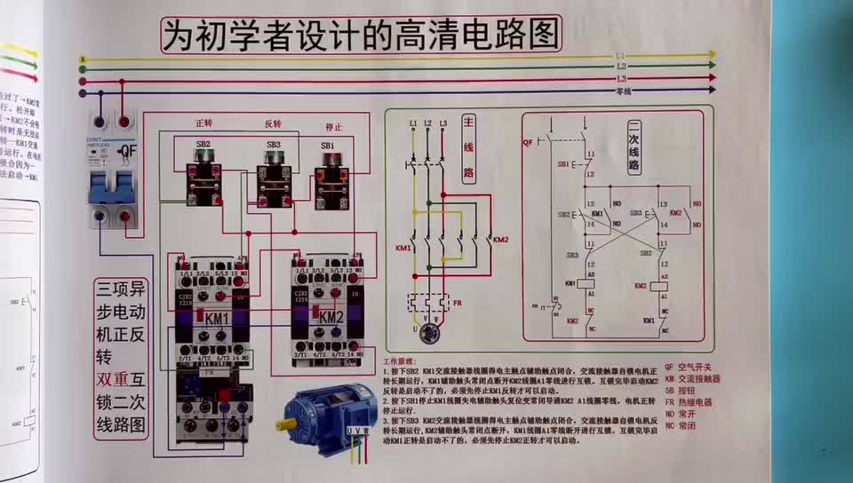 電機(jī)正反轉(zhuǎn)教學(xué)，電工證必考電路，收藏轉(zhuǎn)發(fā)吧