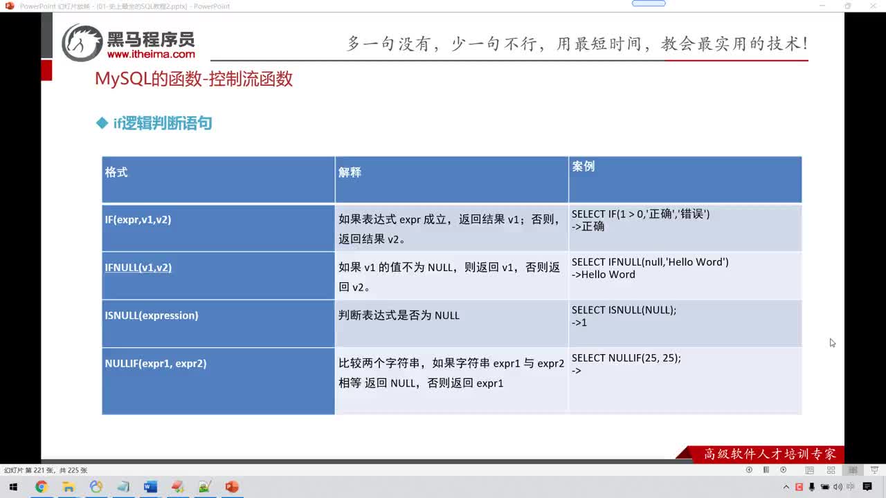 大數(shù)據(jù)MySQL8.0-89-MySQL函數(shù)-控制流函數(shù)-if邏輯判斷函數(shù)