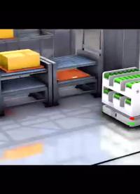 【寻迹智行】滚筒式AGV小车运行模拟视频#机器人 