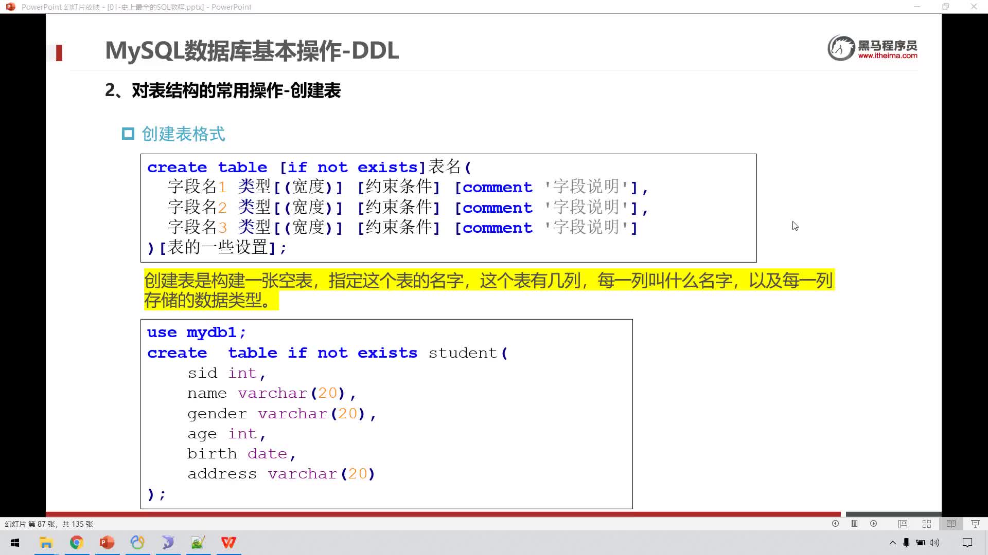 大数据MySQL8.0-15-MySQL数据库基本操作-DDL-表创建-格式