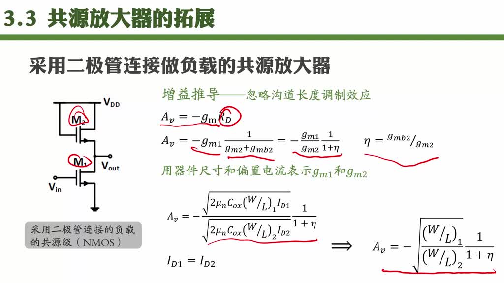 電路知識：3.3共源放大器的拓展(2)#電路知識 