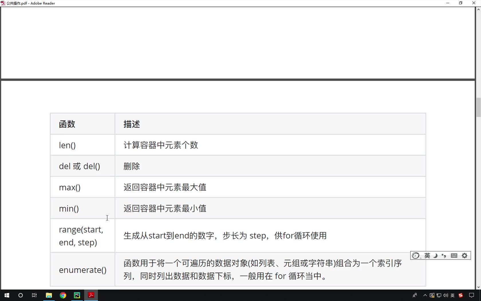 Python基礎教程Python入門到精通全套day8_08-公共方法enumerate