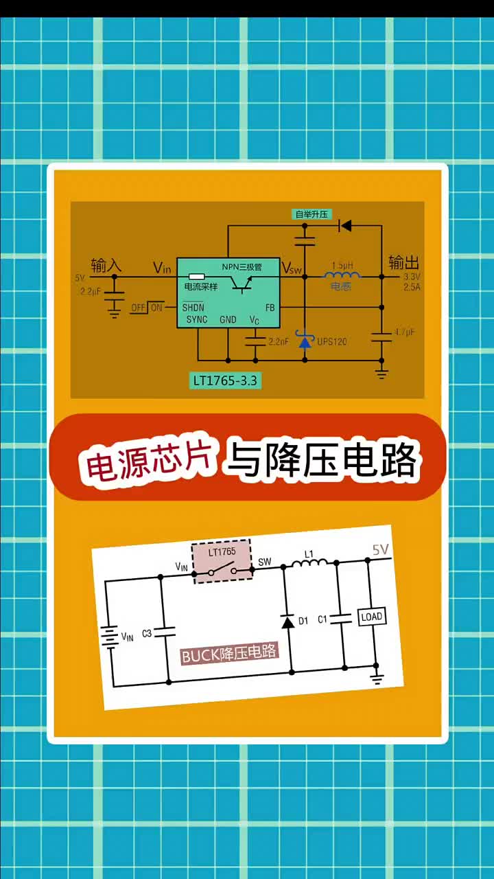 开关电源 电源芯片与降压电路结构(Buck拓扑)