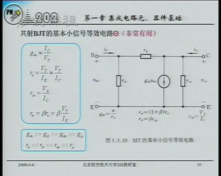 電路：10BJT小信號(hào)模型與頻率參數(shù)(2)(1)#電路知識(shí) 