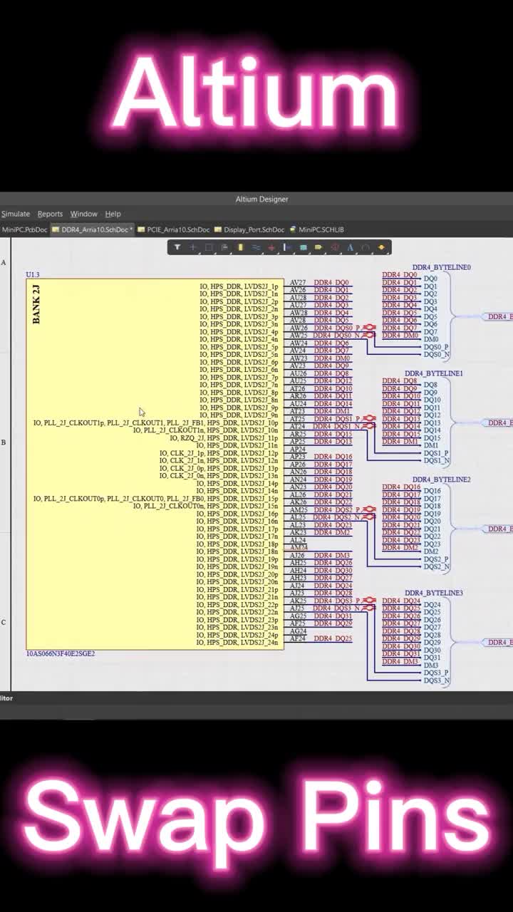 #硬声创作季   Altium调管脚Swap Pin演示，功能设计真的强，还说Altium不好用？