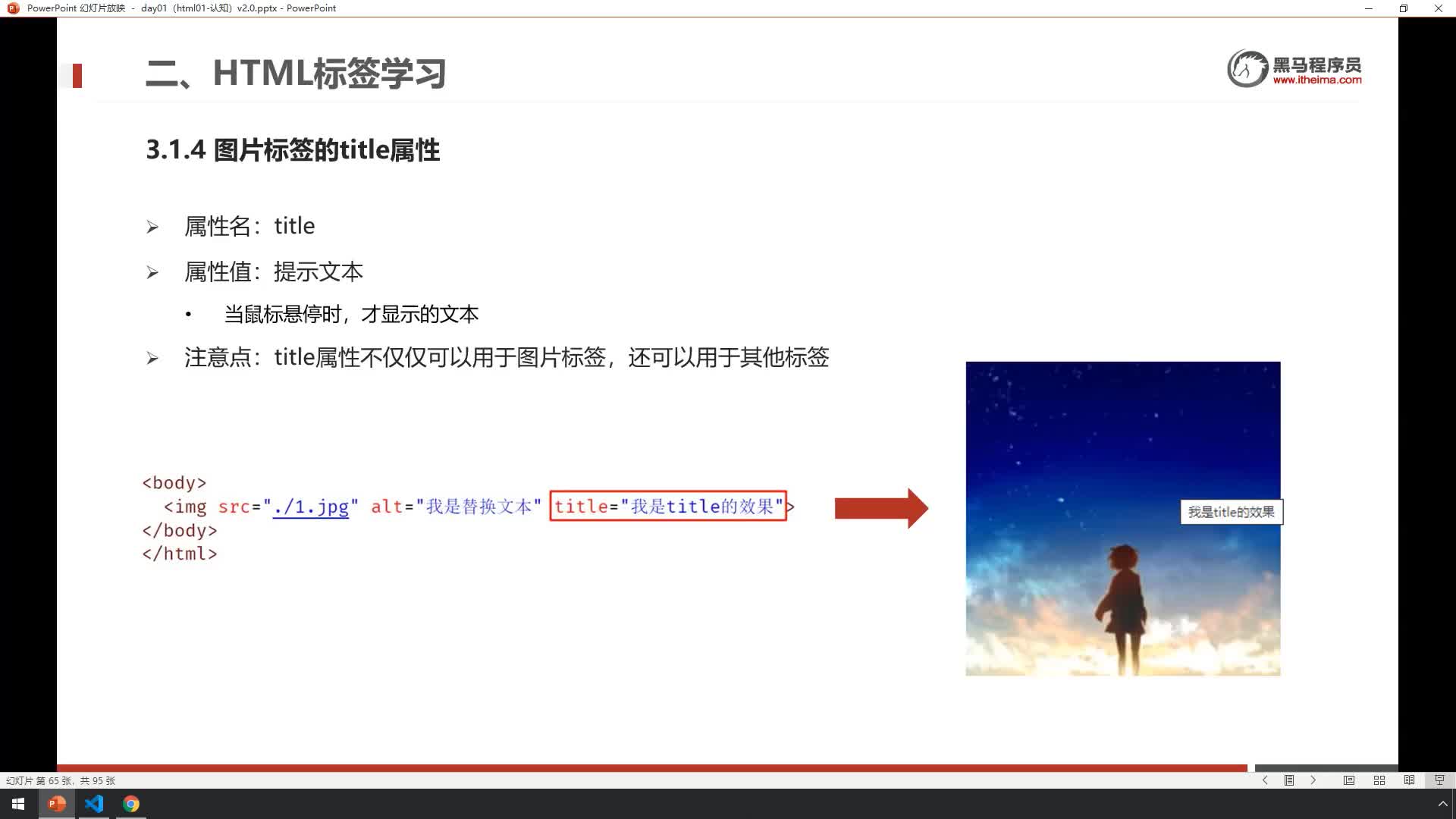Web前端入門基礎(chǔ)day01-20-圖片標(biāo)簽的title屬性