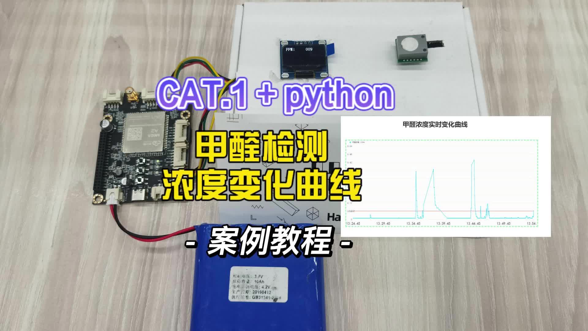 用python寫(xiě)的甲醛檢測(cè)儀，附教程源碼，幫我看看有什么可優(yōu)化的地方#python開(kāi)發(fā)板 #cat1 