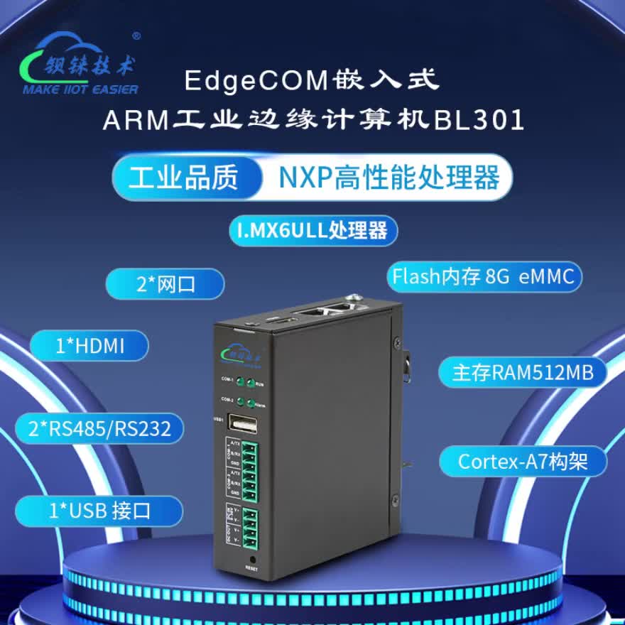 智慧医疗Node-RED二次开发Ubuntu智能模块钡铼BL301