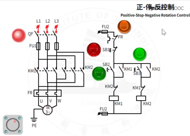 电气控制：正停反控制线路虚拟实验(1)#电气控制 