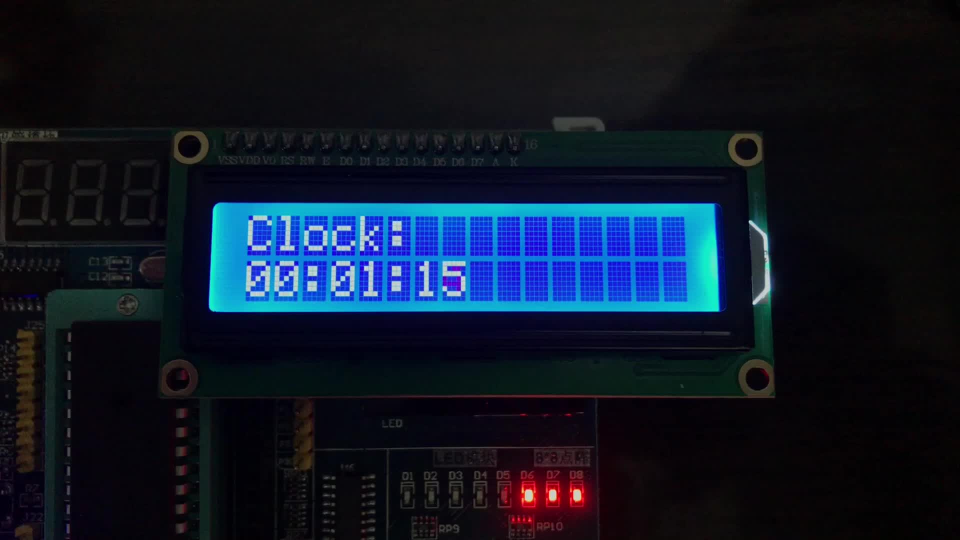 跟着江科大老师做了个小计时器，lcd1602点亮后，比我想的要好看的多#单片机 #电子制作 