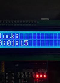 跟着江科大老师做了个小计时器，lcd1602点亮后，比我想的要好看的多#单片机 #电子制作 