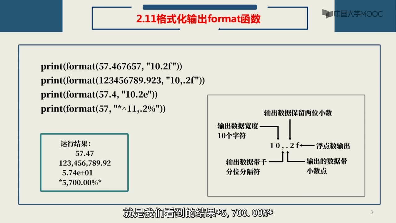 Python程序设计： 格式化输出(2)#Python程序设计 