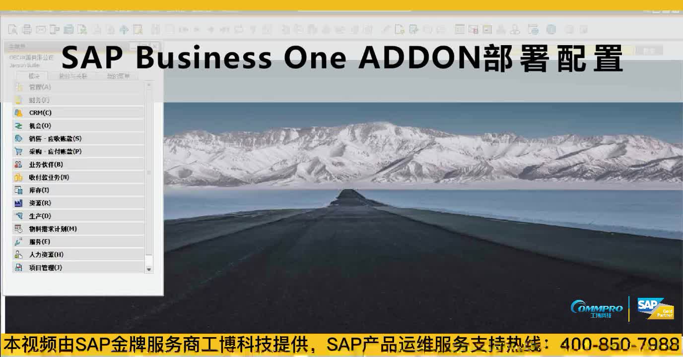 SAP系统操作教程（第1期）:SAP Business One（SAP B1）Addon部署配置#硬声创作季 