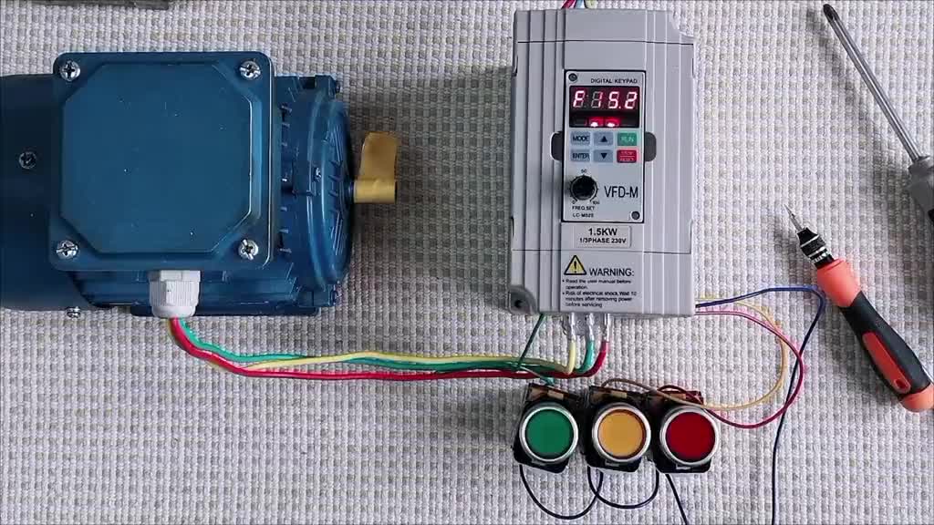 变频器三线式设置外接按钮控制线路#零基础学电工 #变频器 #电气控制#硬声创作季 