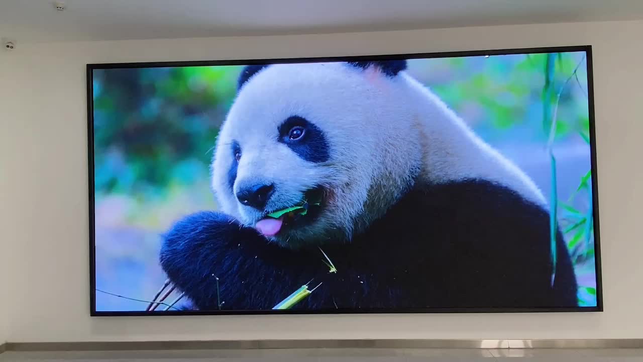 深圳罗湖某公司会议室8平方P1.6超清LED大屏案例效果#产品方案 #LED显示屏 