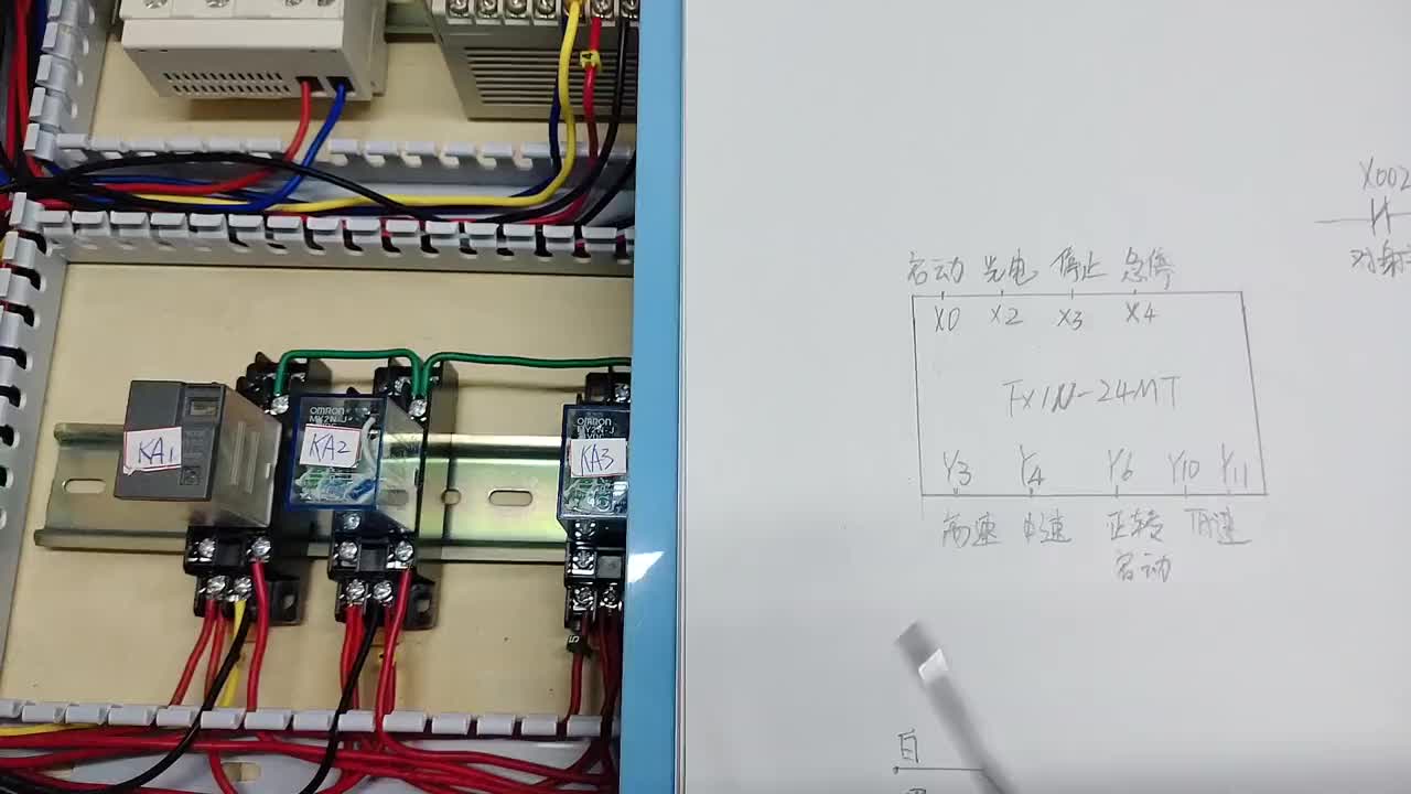 多段速中三菱PLC輸出端接線，經過中間繼電器的電流回路要明白#硬聲創作季 