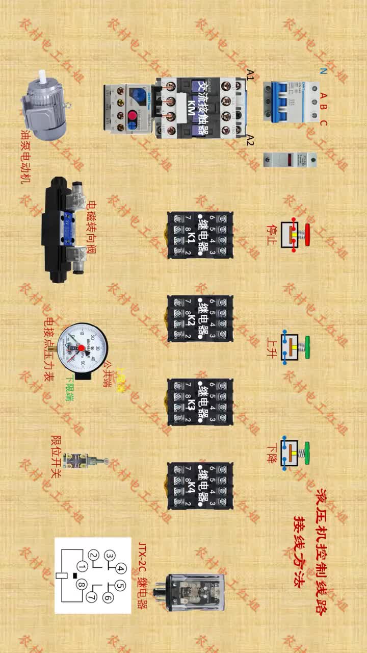 #电工知识 #电气控制 #液压机 #电工接线 #硬声创作季 